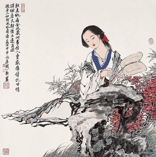 Zhou Yixin 8 chinos antiguos Pintura al óleo